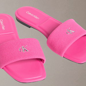 CK Provence - Sandali piatti in tela con punta quadrata