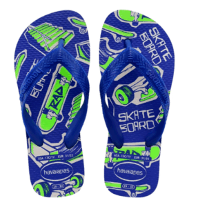 Ciabatte infradito blu da Bambino con decorazioni suola Havaianas